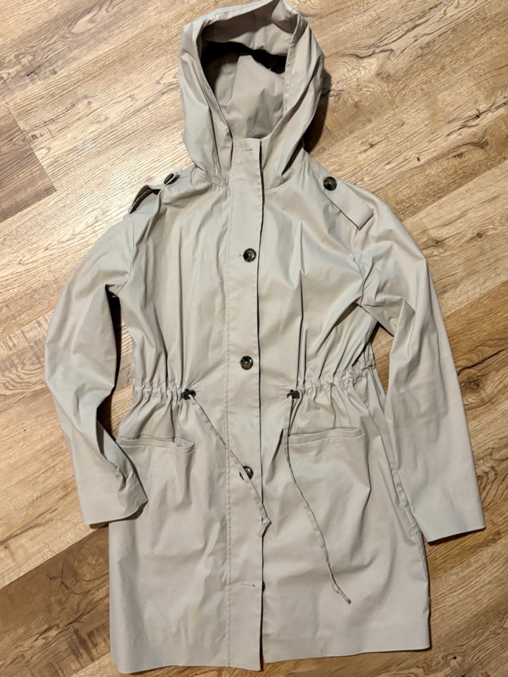 RW&CO. Hooded Trench Coat - Light Beige